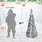 Enchanting 6FT Decorated Artificial Christmas Tree: Illuminated with Lights, Adorned with Snowflakes & Ornaments